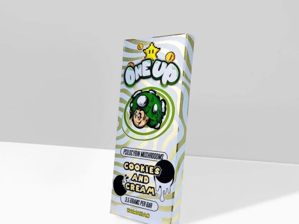 One Up Mushroom Bars Cookies and Cream